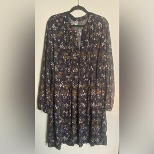Old Navy Floral Blouse - Black and White